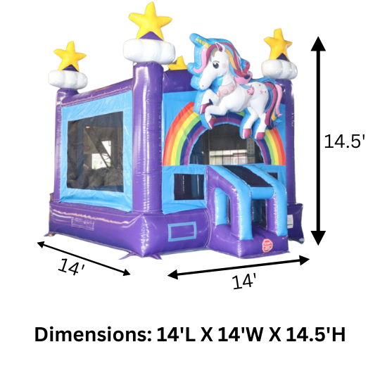 Unicorn Inflatable Bounce House with Blower