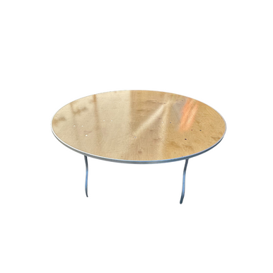 72″ Round Wood Folding Table