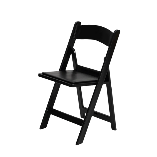 Black Resin Folding Chair