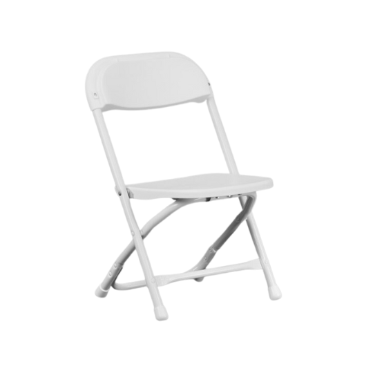 Kids White Plastic Folding Chair