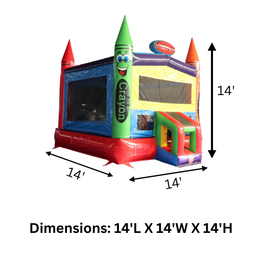 Crayon Inflatable Bounce House with Blower