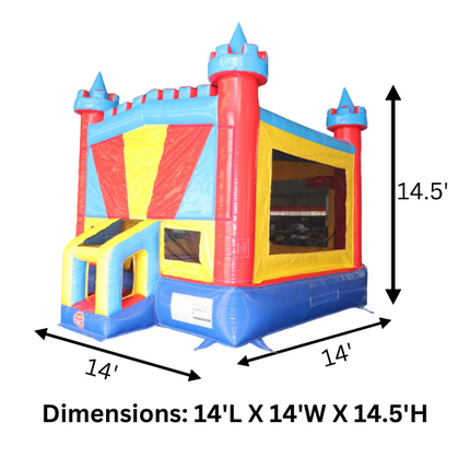 Fiesta Castle Inflatable Bounce House with Blower