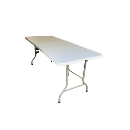 72″ Rectangle Plastic Folding Banquet Table- Fold-In-Half