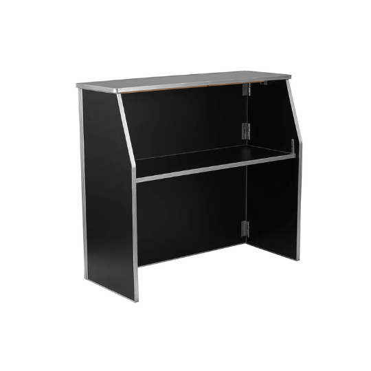 Black 48" Long Portable Foldable Bar