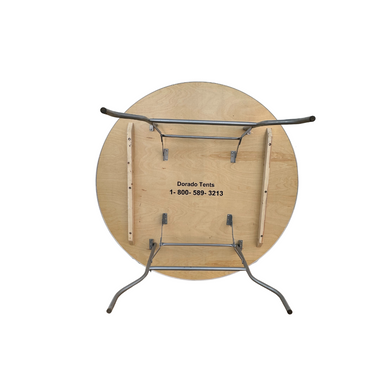 72″ Round Wood Folding Table
