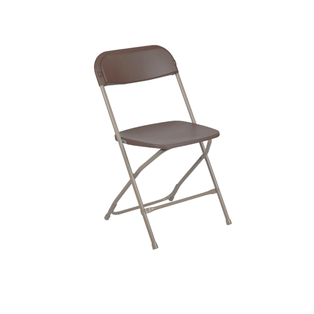 Brown Plastic Folding Chair