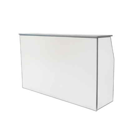 White 72" Long Portable Foldable Bar