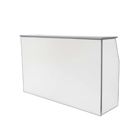 White 72" Long Portable Foldable Bar