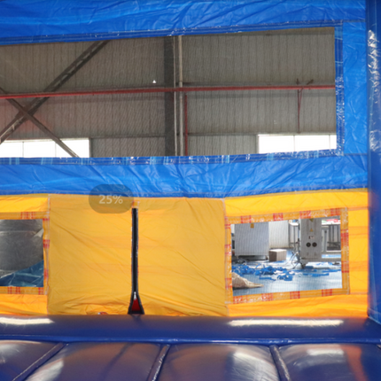 Yellow Wave Inflatable Bounce House with Blower