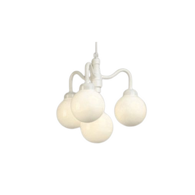 4-Globe Chandelier White