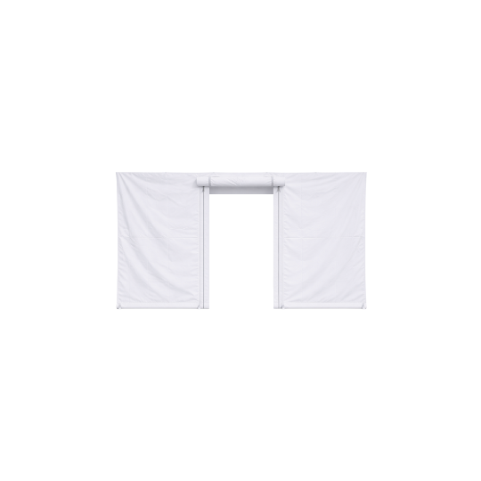 8'x15' High Peak Frame Tent Sidewall with Zipper Door – Solid White